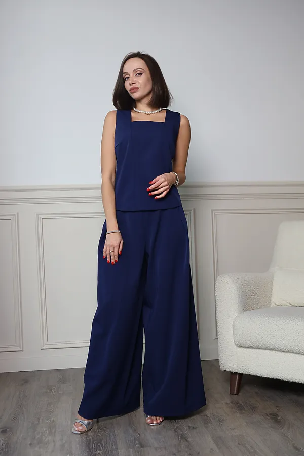 Костюм (Жакет+Жилет+Брюки) OPEN-STYLE, черничный - фото 2