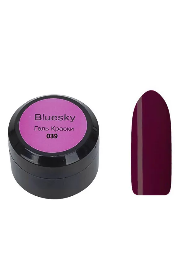 Bluesky Гель-краска для ногтей с липким слоем / Classic 039, красное вино, 8 мл KRISTALLER, 039, красное вино - фото 2