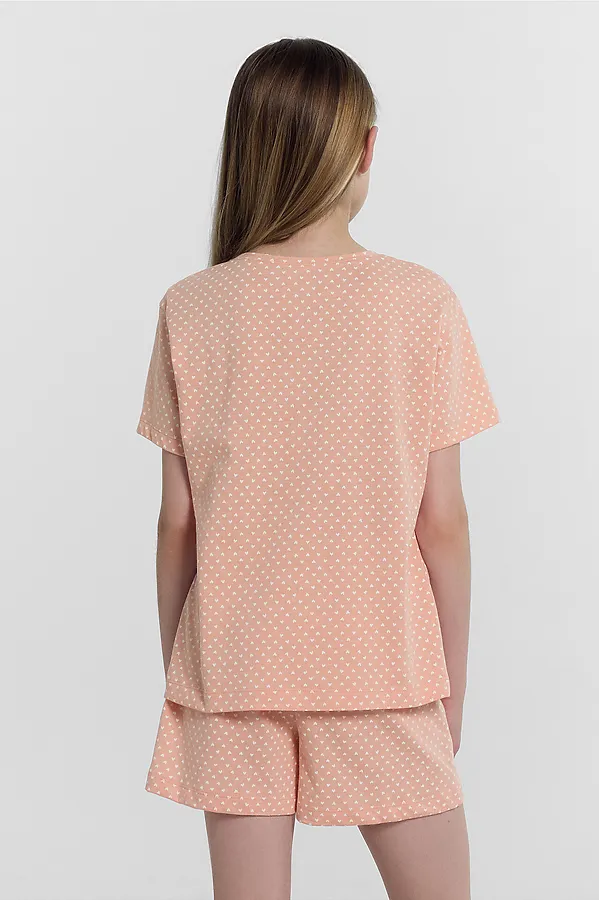 Комплект (Футболка+Шорты) MARK FORMELLE, сердечки на коралловом - фото 2