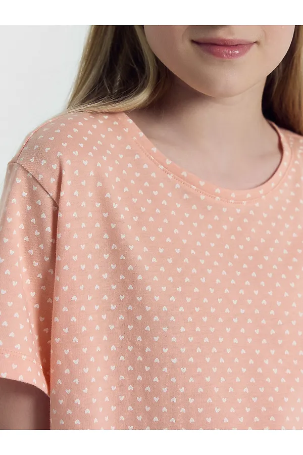 Комплект (Футболка+Шорты) MARK FORMELLE, сердечки на коралловом - фото 2