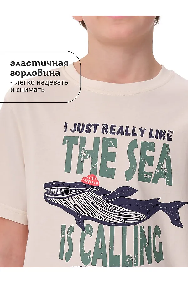 Футболка PELICAN, молочный - фото 2