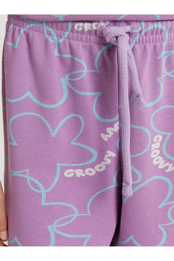 Комплект (Футболка+Шорты) MARK FORMELLE, цветы на лиловом - фото 2