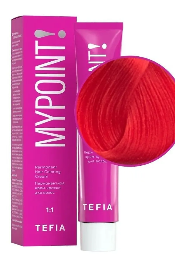 TEFIA Mypoint 8.5 Перманентная крем-краска для волос / Светлый блондин красный, 60 мл KRISTALLER, светлый блондин красный - фото 2
