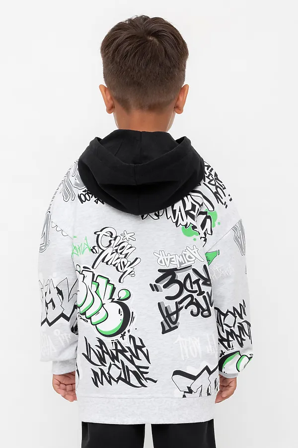 Толстовка CROCKID, черно-белый - фото 2