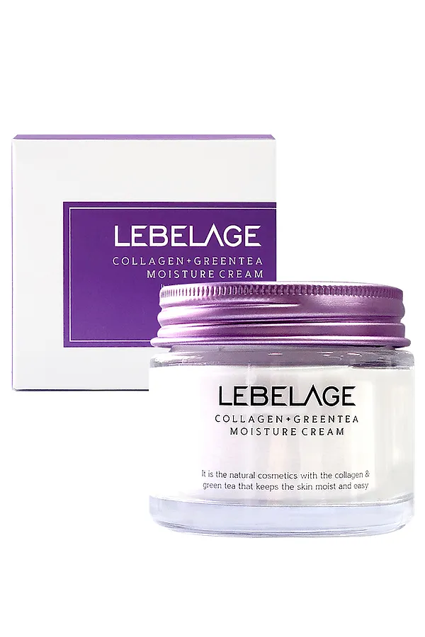 Lebelage Увлажняющий крем с коллагеном и зелёным чаем / Collagen+Green Tea Moisture Cream, 70 мл KRISTALLER, белый - фото 2