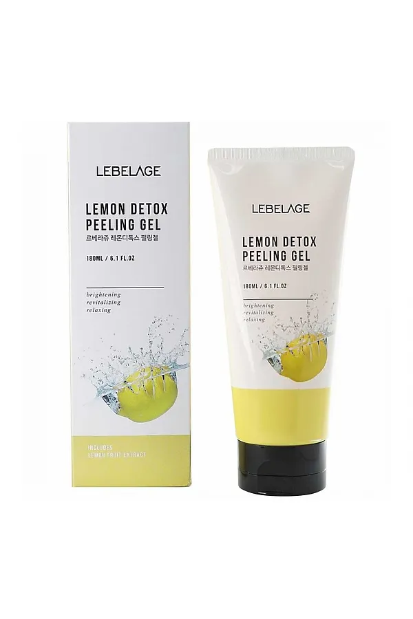 Lebelage Пилинг-гель отшелушивающий с экстрактом лимона / Lemon Detox Peeling Gel, 180 мл KRISTALLER, белый - фото 2