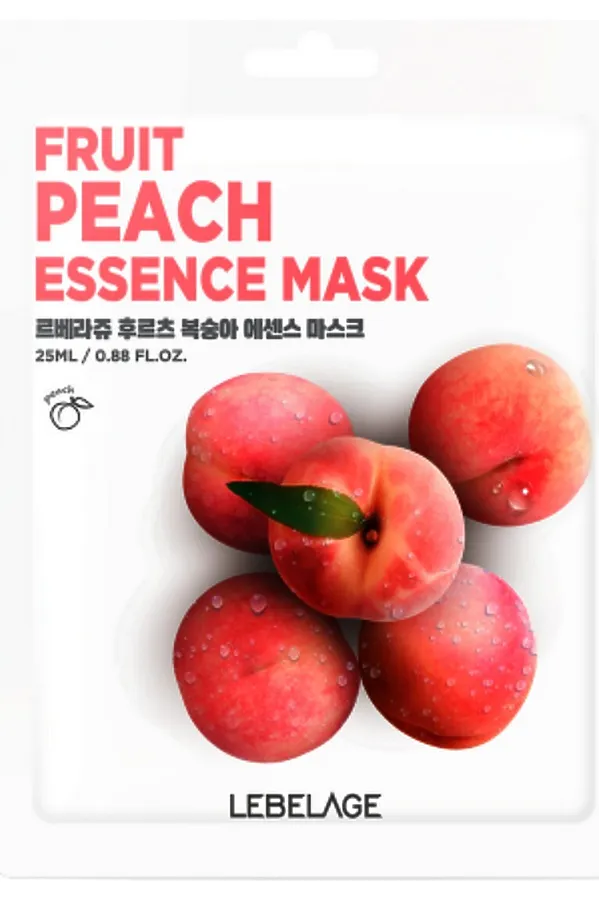 Lebelage Увлажняющая тканевая маска с персиком / Fruit Peach Essence Mask, 25 мл KRISTALLER, белый - фото 2