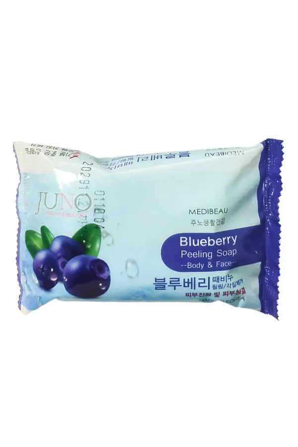 MEDIBEAU Косметическое пилинг-мыло для лица и тела с экстрактом черники / Blueberry Peeling Soap, 150 г KRISTALLER, белый - фото 2