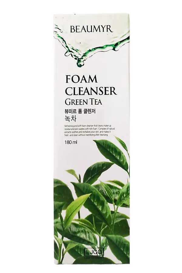 BEAUMYR Пенка для умывания с экстрактом зеленого чая / Green Tea Foam Cleansing, 180 мл KRISTALLER, белый - фото 2