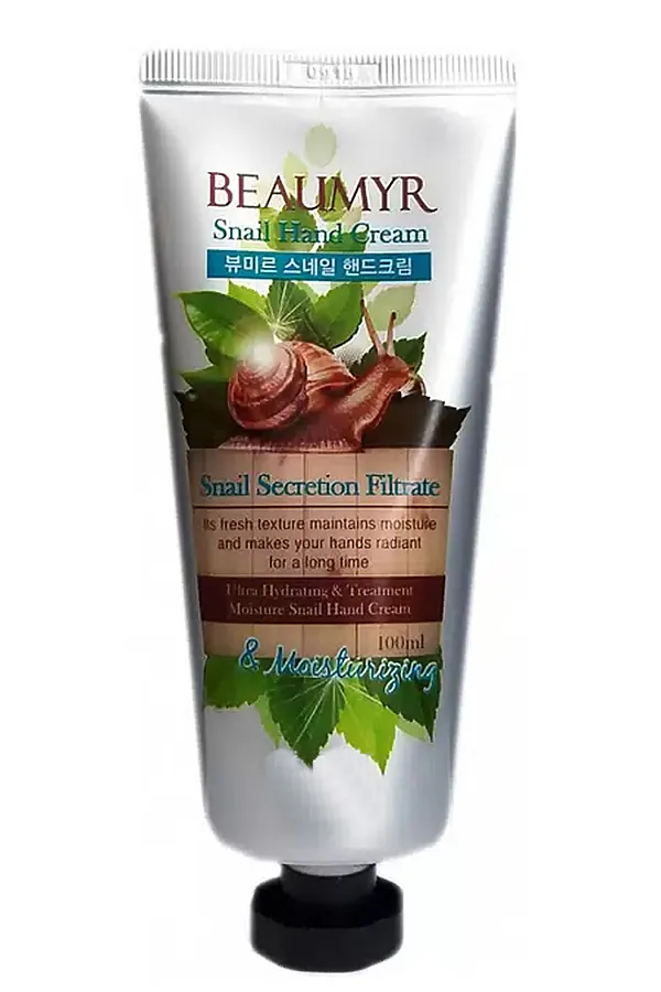 BEAUMYR Увлажняющий крем для рук с экстрактом слизи улитки / Snail Hand Cream, 100 мл KRISTALLER, белый - фото 2