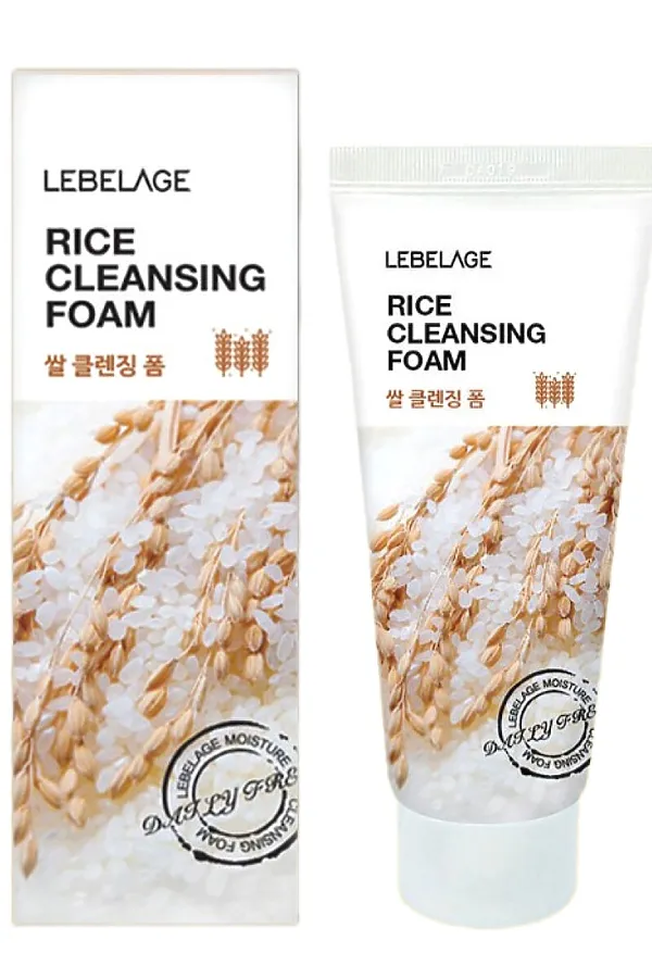 Lebelage Пенка для умывания с экстрактом риса / Rice Cleansing Foam, 100 мл KRISTALLER, белый - фото 2