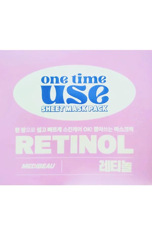 MEDIBEAU Набор тканевых масок для лица с ретинолом / One Time Use Retinol Sheet Mask Pack, 30 шт. KRISTALLER, розовый - фото 2