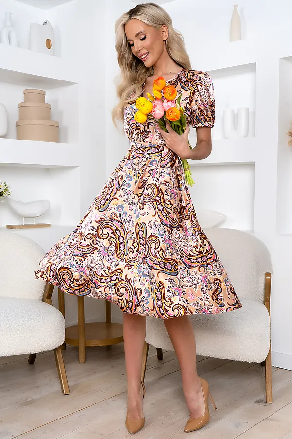 Платье OPEN-STYLE, мультиколор - фото 2
