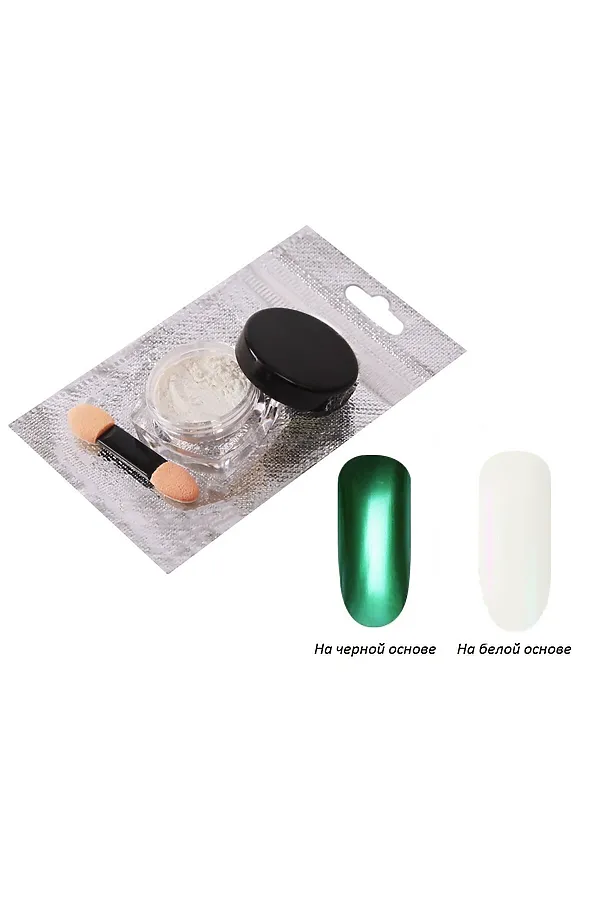Nail Art Втирка для ногтей «Зеркальный блеск», №6 KRISTALLER, №6 - фото 2