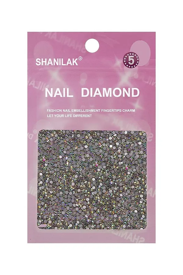 Nail Art Стразы для ногтей №5, голография KRISTALLER, серый - фото 2