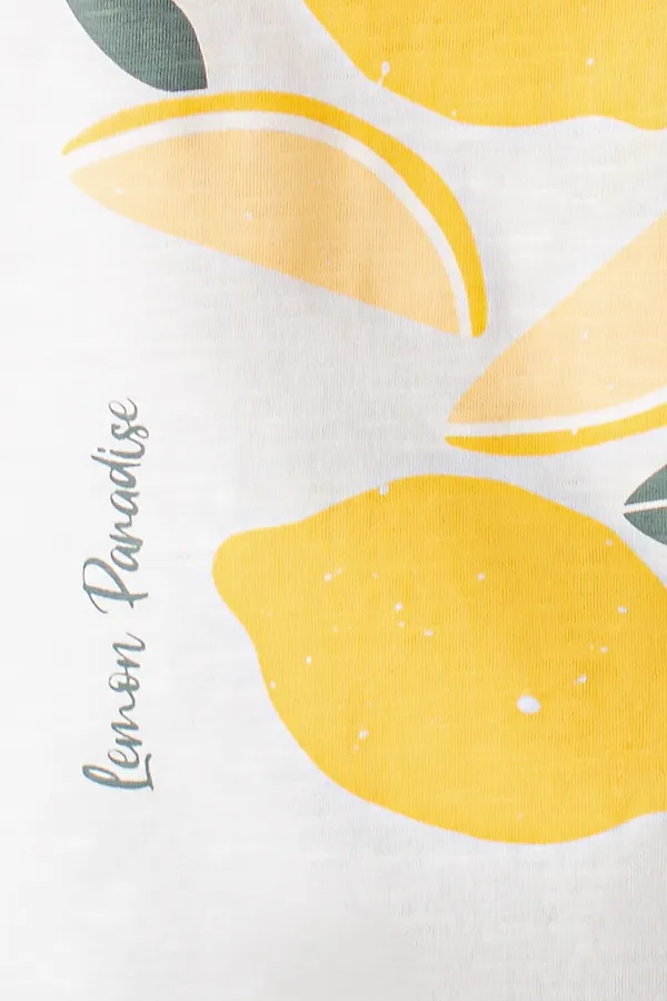 Футболка VILATTE WEAR, молочный_lemon paradise - фото 2