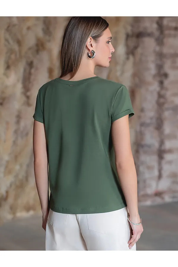 Футболка VILATTE WEAR, т.оливковый_блики - фото 2