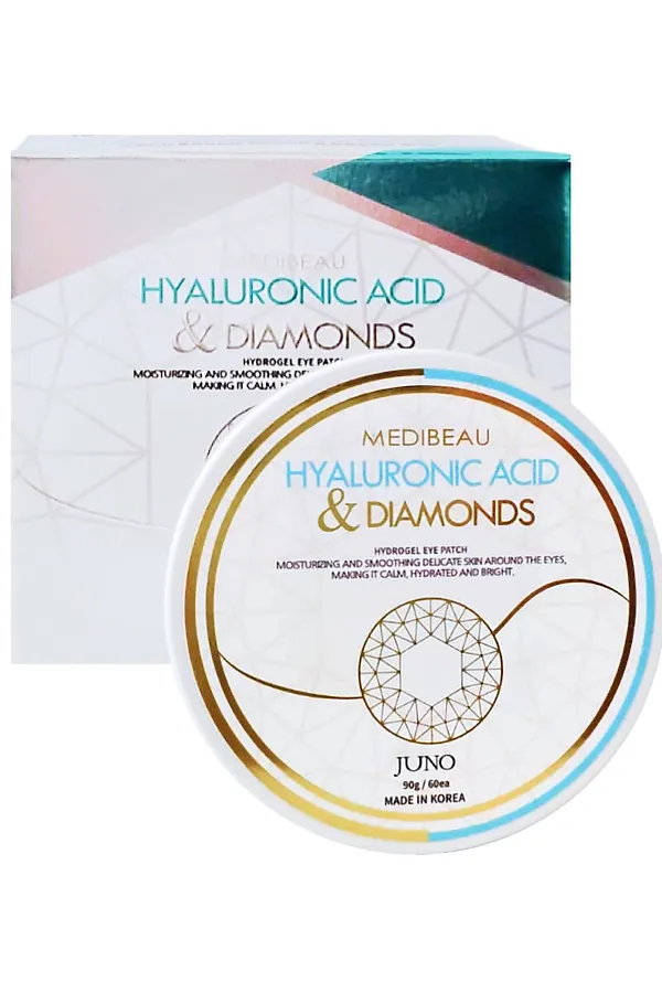 MEDIBEAU Гидрогелевые патчи для глаз с гиалуроновой кислотой / Hyaluronic & Diamonds Eye Patch, 60 шт. KRISTALLER, белый - фото 2