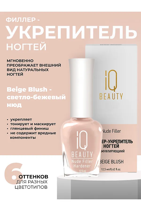 IQ Beauty Филлер-укрепитель с камуфлирующим эффектом / Nude Filler 03 Beige Blush, глянцевый финиш, 12,5 мл KRISTALLER, 03 beige blush, глянцевый финиш - фото 2