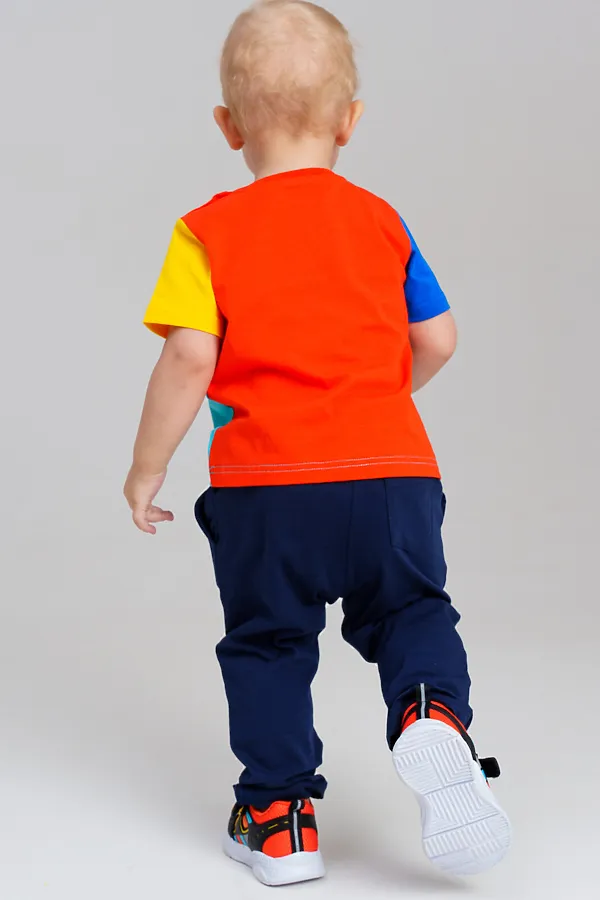 Комплект (Футболка+Брюки) PLAYTODAY, разноцветный - фото 2