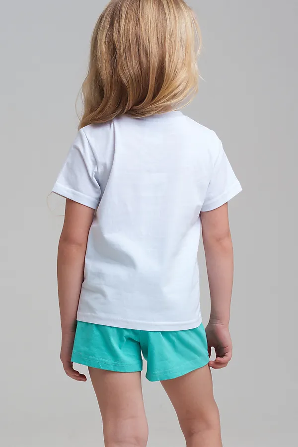 Комплект (Футболка+Шорты) PLAYTODAY, белый,голубой - фото 2