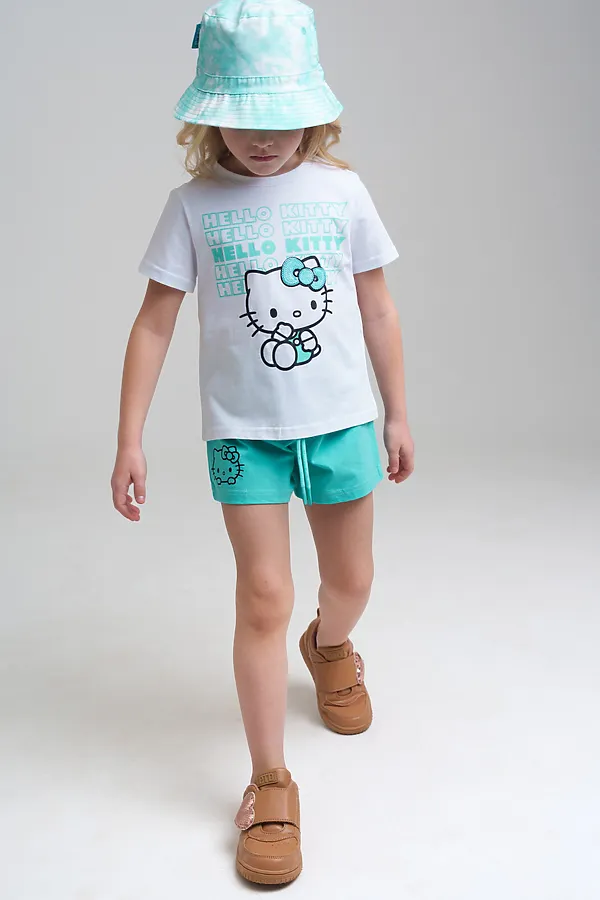 Комплект (Футболка+Шорты) PLAYTODAY, белый,голубой - фото 2