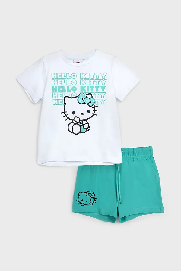 Комплект (Футболка+Шорты) PLAYTODAY, белый,голубой - фото 2