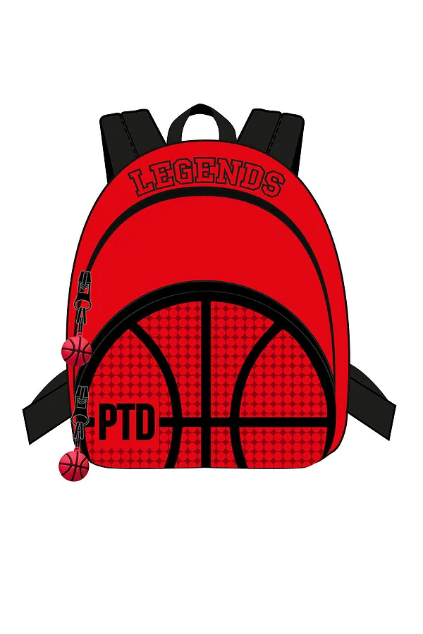 Рюкзак текстильный для мальчиков PLAYTODAY, красный,черный - фото 2