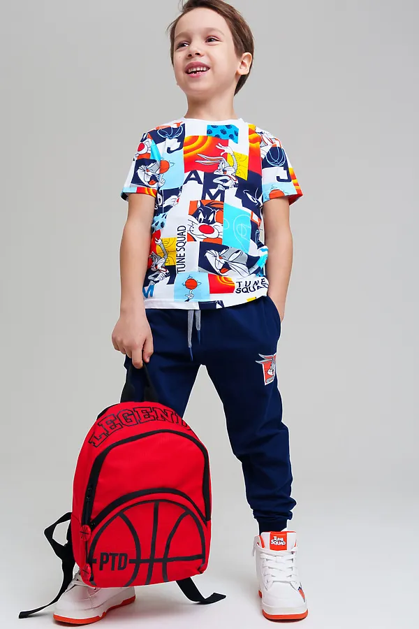 Рюкзак текстильный для мальчиков PLAYTODAY, красный,черный - фото 2