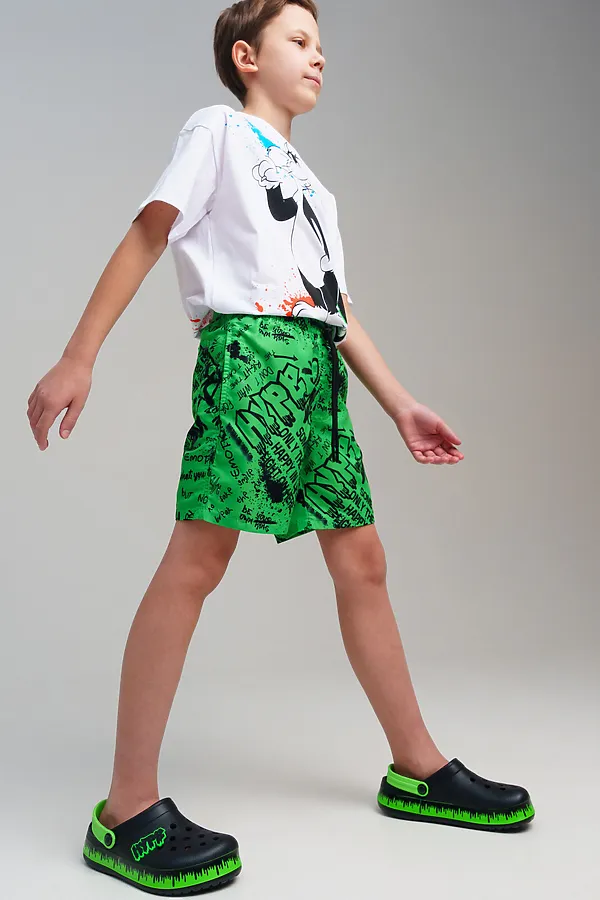 Шорты PLAYTODAY, зеленый,черный - фото 2