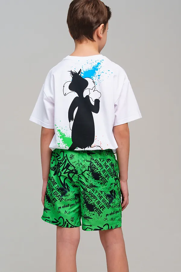 Шорты PLAYTODAY, зеленый,черный - фото 2