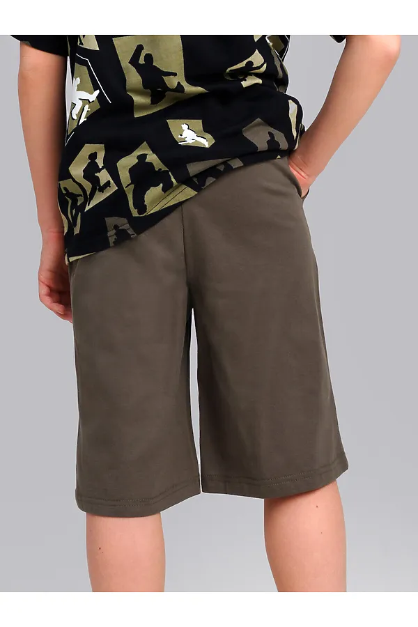Шорты, 2 шт. PLAYTODAY, хаки,черный - фото 2