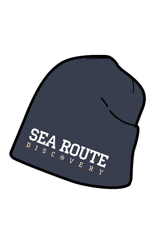 Шапка PLAYTODAY, тёмно-синий,бежевый,белый - фото 2