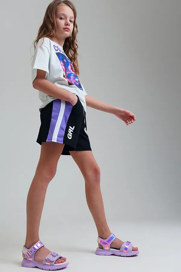 Сандалии для девочек PLAYTODAY, сиреневый - фото 2