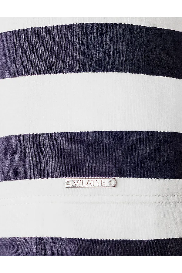 Футболка VILATTE WEAR, белый-т.синий полоса - фото 2