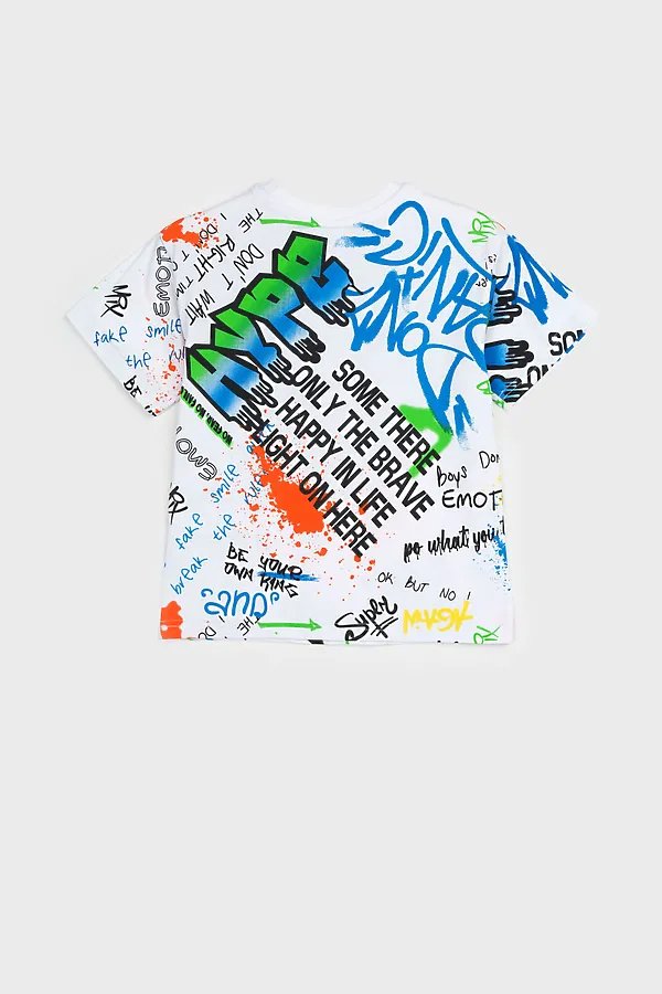 Фуфайка трикотажная для мальчиков (футболка) PLAYTODAY, разноцветный - фото 2