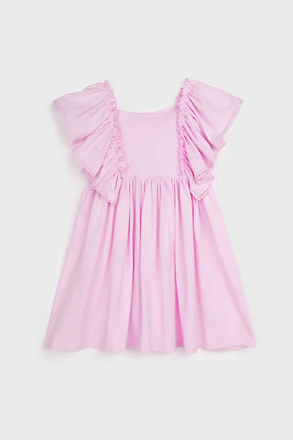 Платье трикотажное для девочек PLAYTODAY, светло-розовый - фото 2