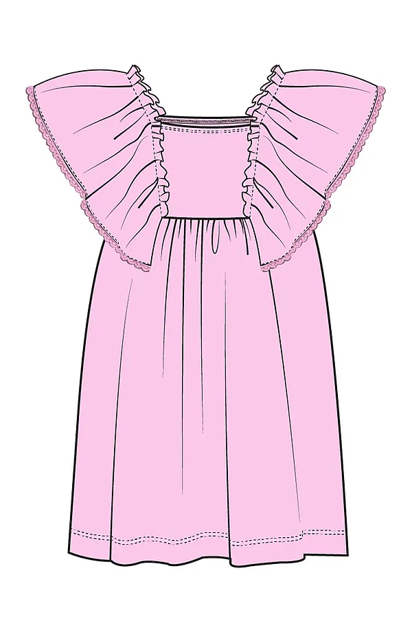 Платье трикотажное для девочек PLAYTODAY, светло-розовый - фото 2