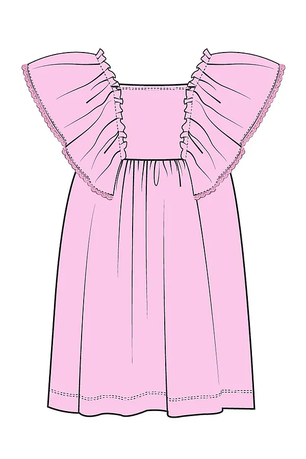 Платье трикотажное для девочек PLAYTODAY, светло-розовый - фото 2