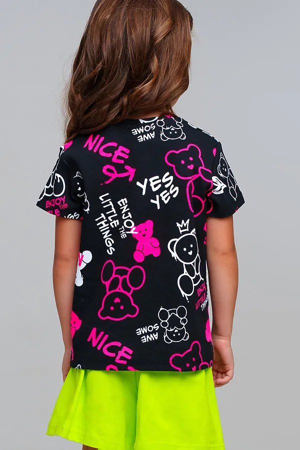 Футболка PLAYTODAY, черный,фуксия,белый - фото 2