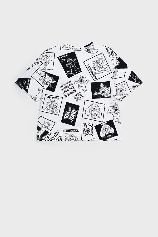 Фуфайка трикотажная для женщин (футболка) PLAYTODAY, белый,черный - фото 2