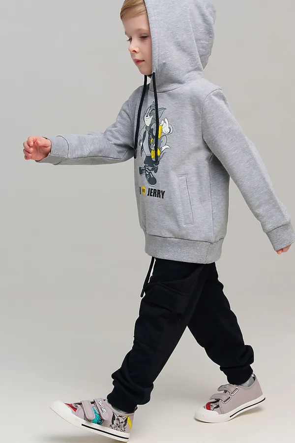 Полуботинки для мальчиков PLAYTODAY, светло-серый - фото 2