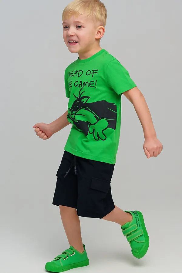 Полуботинки для мальчиков PLAYTODAY, зеленый - фото 2