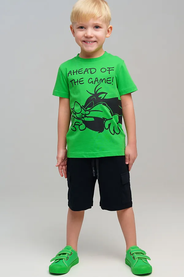 Полуботинки для мальчиков PLAYTODAY, зеленый - фото 2