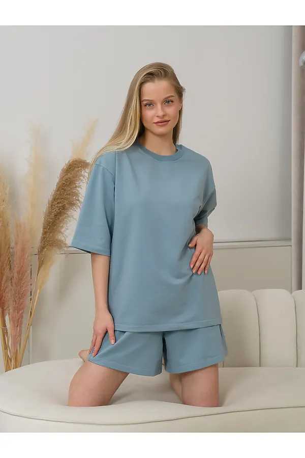 Костюм с шортами с шортами КЖ-01 НАТАЛИ, голубой - фото 2