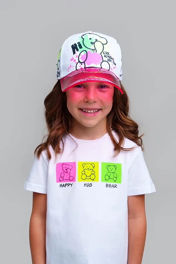 Кепка текстильная для девочек PLAYTODAY, разноцветный - фото 2