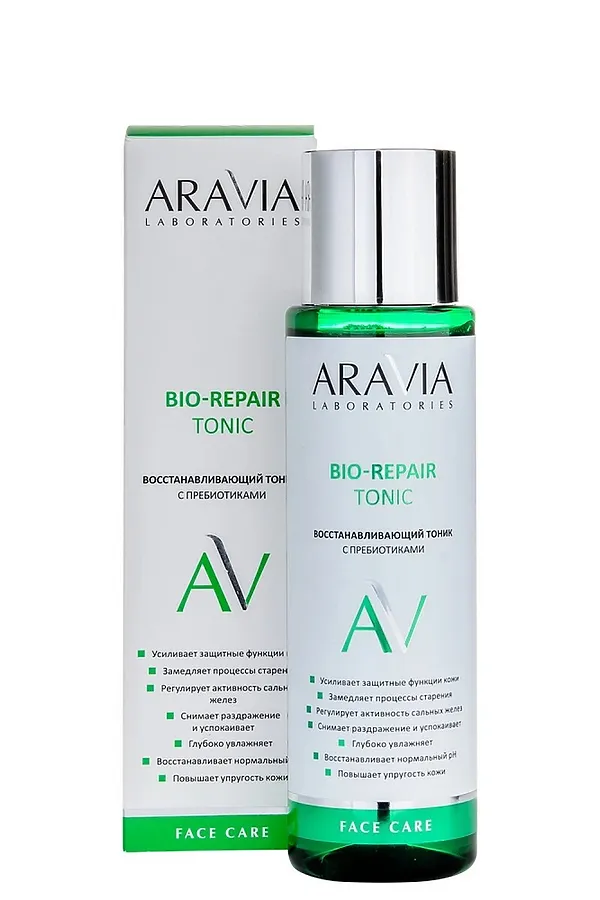 Aravia Laboratories Восстанавливающий тоник для лица с пребиотиками / Bio-Repair Tonic, 250 мл KRISTALLER, зеленый - фото 2