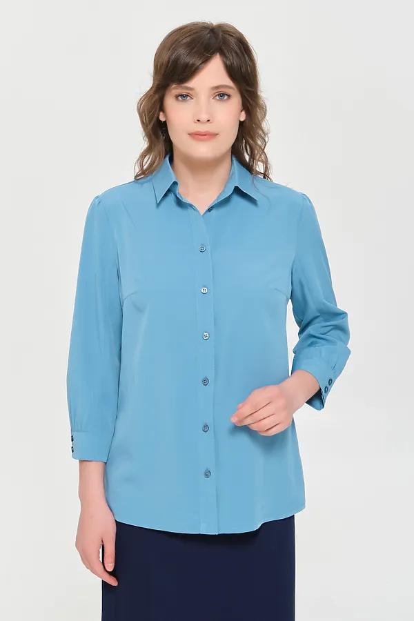 Блуза PRIZ, серо-голубой - фото 2