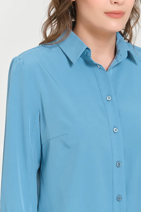 Блуза PRIZ, серо-голубой - фото 2