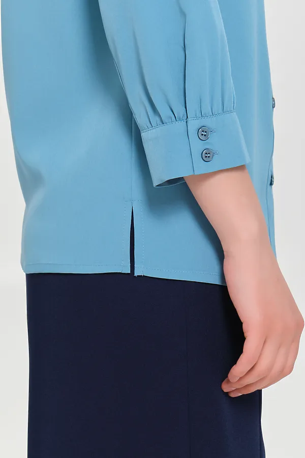 Блуза PRIZ, серо-голубой - фото 2